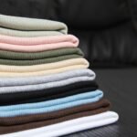 Roselux Women's Summer Scoop Neck Short Sleeve T-Shirts Ribbed Knit Slim Fitted Casual Basic Top - Image 5