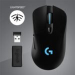 Logitech G703 Lightspeed Wireless Gaming Mouse W/Hero 25K Sensor, PowerPlay Compatible, Lightsync RGB, Lightweight 95G+10G Optional, 100-25, 600 DPI, Rubber Side Grips - Black - Image 8