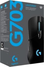 Logitech G703 Lightspeed Wireless Gaming Mouse W/Hero 25K Sensor, PowerPlay Compatible, Lightsync RGB, Lightweight 95G+10G Optional, 100-25, 600 DPI, Rubber Side Grips - Black - Image 9
