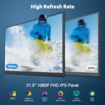 21.5" Portable Monitor, 1080P FHD 100HZ Large Portable Gaming Monitor w/Kickstand & VESA, IPS USB-C HDMI External Screen for Laptops, MacBook, Phones, Mini PC - Image 5