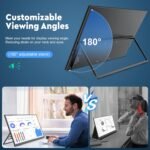 21.5" Portable Monitor, 1080P FHD 100HZ Large Portable Gaming Monitor w/Kickstand & VESA, IPS USB-C HDMI External Screen for Laptops, MacBook, Phones, Mini PC - Image 6