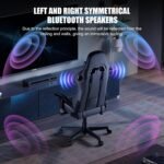 GTRACING Gaming Chair with Speakers Bluetooth Music Video Game Chair Audio Ergonomic Design Heavy Duty Office Computer Desk Chair (Black) - Image 4