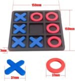 Tic Tac Toe Board Game,Tic Tac Toe Family Game, Classic Board Game, Classical Family Board Game,Children's Tic Tac Toe Game, Plastic tic tac Toe Game, Board Size 15 X 15 cm - Image 4