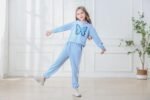 AMCLOS Girl Outfit Sets 5-14 Years Kids Clothes Cute Butterfly Long Sleeve Pullover Hooded Crop Tops+Sweatpant Set Fall - Image 10