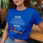 Custom T Shirts for Men Women, Design Your Own Shirt, Add Text Image Logo Personalized Cotton Tee Printed Photo Front Back - Image 4