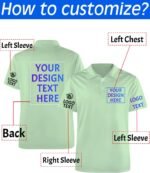 Custom Polo Shirt Design Your Own Text Logo Name Personalized Polo Shirts for Men Women Customize Golf Shirt Gifts Workwear - Image 4