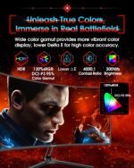 SANSUI 27 Inch Curved 240Hz Gaming Monitor FHD 1080P, 1500R Curve Computer Monitor, 130% sRGB, 4000:1 Contrast, HDR, FreeSync, MPRT 1Ms, Low Blue Light, HDMI DP Ports, Metal Stand, DP Cable Incl. - Image 7