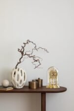 Bulova Tristan I Desk and Table Clock | Model B8818 | Polished Brass Finish | Polished Metal Base | Floating Dial | Roman Numerals | Elegant Pendulum Design - Image 4