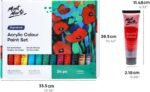Mont Marte Acrylic Paint Set 24 Colours 36ml, Perfect for Canvas, Wood, Fabric, Leather, Cardboard, Paper, MDF and Crafts - Image 10