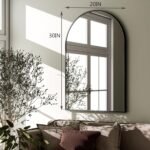 HARRITPURE 20"x30" Arched Bathroom Mirror - Wall Mounted Mirror - Black Arch Mirror - Aluminum Alloy Frame Bathroom Mirror Living Room, Bedroom and Entryway - Image 7
