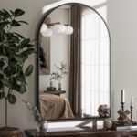 HARRITPURE 20"x30" Arched Bathroom Mirror - Wall Mounted Mirror - Black Arch Mirror - Aluminum Alloy Frame Bathroom Mirror Living Room, Bedroom and Entryway - Image 9