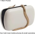 PU Leather Wedding Evening Bag Formal Clutch Purse for Women with Snake - Image 4