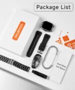 Smart Watch for Men Military Answer/Make Call 2.01″ Display 170+ Sports Modes Fitness Smart Watch IP68 Waterproof 30 Days Standby Smartwatch for Android iOS Black (2 Straps) - Image 9