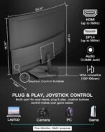 SANSUI 27 Inch Curved 160Hz Gaming Monitor, 1500R Curved Computer Gaming Monitor FHD 1080P, 4000:1, 110% sRGB, FPS/RTS, 1Ms MPRT|FreeSync|HDR|Low Blue Light|HDMI DP| VESA Support, HDMI Cable Incl. - Image 9