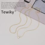 Tewiky Dainty 14k Gold Plated/Silver Cubic Zirconia Necklaces for Women, Simple CZ Jewelry Necklaces Trendy Gifts - Image 7