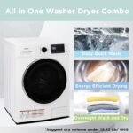 COMFEE’ 24" Washer and Dryer Combo 2.7 cu.ft 26lbs Washing Machine Steam Care, Overnight Dry, No Shaking Front Load Full-Automatic Machine, Dorm White - Image 3