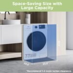 COMFEE’ 24" Washer and Dryer Combo 2.7 cu.ft 26lbs Washing Machine Steam Care, Overnight Dry, No Shaking Front Load Full-Automatic Machine, Dorm White - Image 8