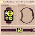 Smartwatch for Women, Compatible with Android & iPhone, 1.8'' Fitness Tracker Watch with Alexa, Call & Notification Alerts, Heart Rate & Sleep Monitor, 120 Sports Modes, Waterproof Watch for Women - Image 9