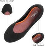 ATHMILE Women's Flat Ballet Shoes Knit Flat Shoes for Women Round Toe Slip on Women Flats for Dressy Casual Office Work Wedding Comfort Soft - Image 5