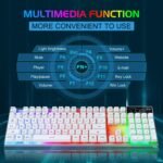Gaming Keyboard and Mouse Combo, K1 RGB LED Backlit Keyboard with 104 Key for PC/Laptop(White) - Image 6
