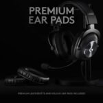 Logitech G Pro X Wired Gaming Headset: Blue VO!CE Detachable Boom Mic, DTS 7.1, 50 mm Drivers, USB/3.5mm Aux, Spare Memory Foam Ear Pads, USB DAC & Bag Included - Black - Image 5