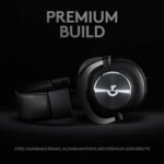 Logitech G Pro X Wired Gaming Headset: Blue VO!CE Detachable Boom Mic, DTS 7.1, 50 mm Drivers, USB/3.5mm Aux, Spare Memory Foam Ear Pads, USB DAC & Bag Included - Black - Image 6