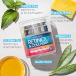 Retinol Cream for Face with Hyaluronic Acid, Day-Night Anti-Aging Moisturizer for Women, Men, Collagen Cream for Face Reduces Wrinkles, Dryness, 1.85 Oz - Image 9
