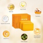 Kojic Acid Turmeric Soap Bar Dark Spots for Face & Body, Deep Cleansing, Gentle Soap Sensitive Skin Formula, All Skin Types 2Pack with Dish - Image 6