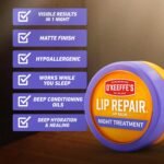 O'Keeffe's Lip Repair Night Treatment Lip Balm for Dry, Cracked Lips - 0.25 Ounce Jar (1 Pack) - Moisturizer Extremely Cracked, Dry Lips - Image 6