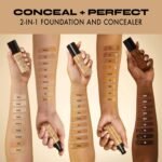 Milani Conceal + Perfect Liquid Foundation - Light Beige, 1 Fl. Oz. Cruelty-Free, Water-Resistant, Oil-Free, Medium-To-Full Coverage, Satin Matte Finish - Image 6