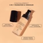 Milani Conceal + Perfect Liquid Foundation - Light Beige, 1 Fl. Oz. Cruelty-Free, Water-Resistant, Oil-Free, Medium-To-Full Coverage, Satin Matte Finish - Image 7