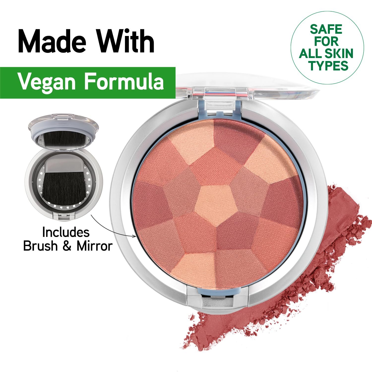 Physicians Formula Powder Palette Multi-Colored Blush, Silky Smooth Formula, Hypoallergenic, Blends Easily Without Irritation – Blushing Rose - Image 6