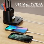 LED Desk Lamp with USB Charging Port Touch Control 3 Color Modes, Stepless Dimming,Eye-Caring LED Table Lamp for Home,Office,Bedroom,Reading,Work,Study,Gooseneck Lamp, 5V, 2.4A - Image 5