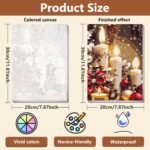 Reivworl 4 Pack Framed Paint by Numbers for Adults with Wooden Easel, Christmas Paint by Numbers Kit for Adults Beginner, Acrylic Painting by Number for Home Decor 8X12 Inch - Image 5