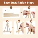 Reivworl 4 Pack Framed Paint by Numbers for Adults with Wooden Easel, Christmas Paint by Numbers Kit for Adults Beginner, Acrylic Painting by Number for Home Decor 8X12 Inch - Image 9