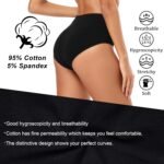 Molasus Women's Cotton Underwear High Waisted Full Coverage Ladies Panties (Regular & Plus Size) - Image 3