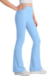 JOCMIC Girls Flare Leggings Kids Bell Bottom High Waisted Dance Yoga Flared Pants - Image 4