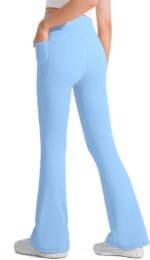 JOCMIC Girls Flare Leggings Kids Bell Bottom High Waisted Dance Yoga Flared Pants - Image 5