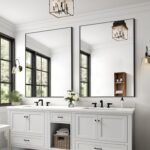 KOCUUY Bathroom Mirror Black, 48x36 inch Rectangle Wall Mirror with Metal Frame, Black Vanity Mirror Modern Home Decor for Bathroom, Living Room, Farmhouse, Entryway, Hang Horizontal/Vertical - Image 3