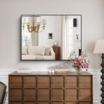 KOCUUY Bathroom Mirror Black, 48x36 inch Rectangle Wall Mirror with Metal Frame, Black Vanity Mirror Modern Home Decor for Bathroom, Living Room, Farmhouse, Entryway, Hang Horizontal/Vertical - Image 7