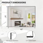 KOCUUY Bathroom Mirror Black, 48x36 inch Rectangle Wall Mirror with Metal Frame, Black Vanity Mirror Modern Home Decor for Bathroom, Living Room, Farmhouse, Entryway, Hang Horizontal/Vertical - Image 10