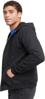 Hanes mens Zip-up Hoodie, Ecosmart Fleece Full-zip Hoodie for Men, Hooded Sweatshirt - Image 5