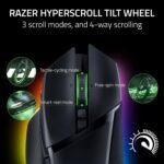 Razer Basilisk V3 Pro Wireless Gaming Mouse: HyperScroll Tilt Wheel - 30K DPI Optical Sensor - Gen-3 Optical Switches - 13-Zone Chroma RGB - 13 Programmable Controls - 3 Connection Modes - Black - Image 3