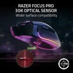 Razer Basilisk V3 Pro Wireless Gaming Mouse: HyperScroll Tilt Wheel - 30K DPI Optical Sensor - Gen-3 Optical Switches - 13-Zone Chroma RGB - 13 Programmable Controls - 3 Connection Modes - Black - Image 6