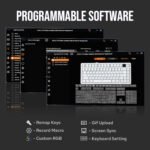 EPOMAKER X Aula F75 MAX Wireless Mechanical Keyboard with TFT Screen and Knob, Gasket Gaming Keyboard in 75% Layout, Hot Swappable, RGB Backlight, for PC/Mac/Linux (Black Gradient) - Image 7