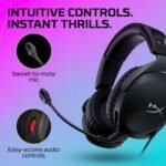 HyperX Cloud Stinger 2 – Gaming Headset, DTS Headphone:X Spatial Audio, Lightweight Over-Ear Headset with mic, Swivel-to-Mute Function, 50mm Drivers, PC Compatible, Black - Image 6