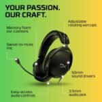 HyperX Cloud Stinger 2 – Gaming Headset, DTS Headphone:X Spatial Audio, Lightweight Over-Ear Headset with mic, Swivel-to-Mute Function, 50mm Drivers, PC Compatible, Black - Image 8