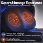 Dowinx Gaming Chair with Heated Massage Lumbar Support,Big and Tall Fabric Gaming Chairs for Adults with Footrest, Ergonomic Computer Game Chair with Poket Spring Cushions, 350lbs, Black - Image 5