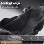 Dowinx Gaming Chair with Heated Massage Lumbar Support,Big and Tall Fabric Gaming Chairs for Adults with Footrest, Ergonomic Computer Game Chair with Poket Spring Cushions, 350lbs, Black - Image 9