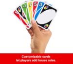 Mattel Games UNO Card Game in Travel & Storage Tin for Kid, Adult & Family Nights & Parties, Color Blind Accessible & Customizable Deck (Amazon Exclusive) - Image 6